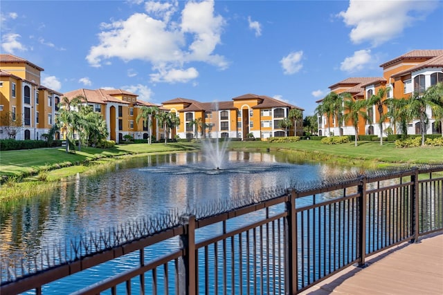 8377 38th Street Cir E Unit 308, Sarasota, FL 34243 - dock area with a water view and a residential view