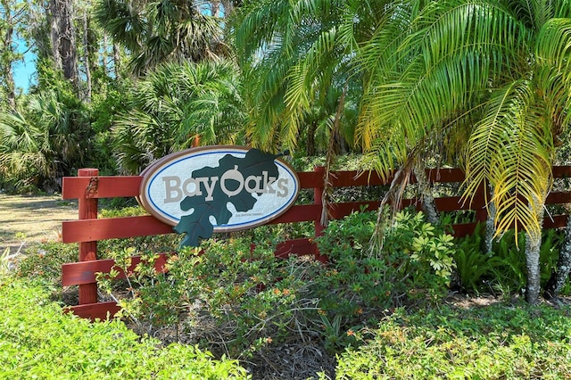 view of community sign