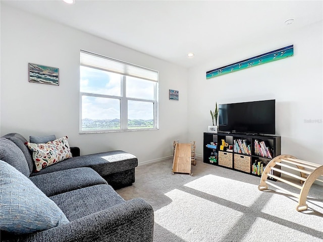 view of carpeted living room