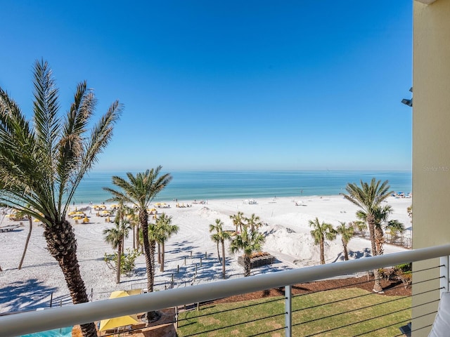 water view featuring a view of the beach