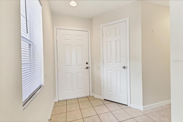 view of tiled entrance foyer