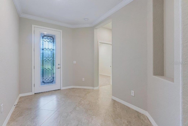 foyer with crown molding