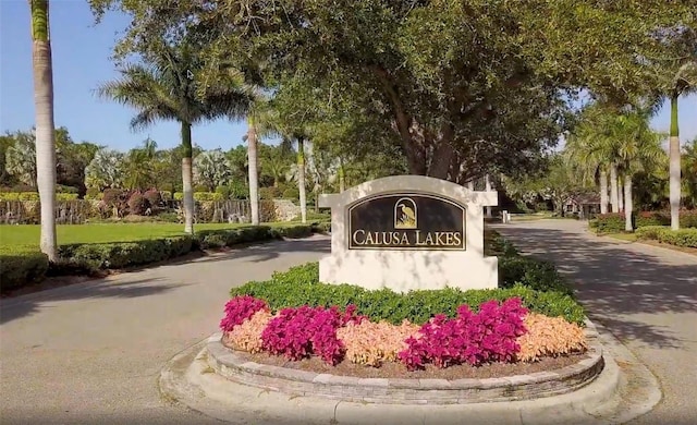 view of community sign