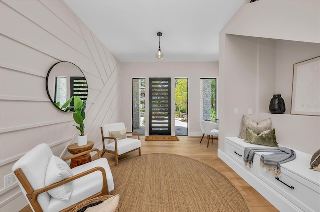 2425 Floyd St, Sarasota, FL 34239 - entrance foyer with light wood finished floors