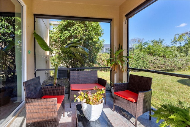 sunroom with plenty of natural light