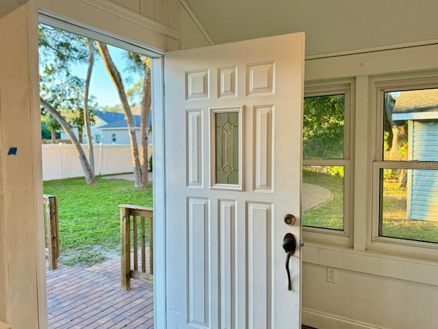 entryway featuring a wealth of natural light