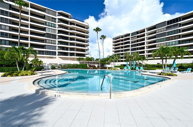 view of pool with a patio area