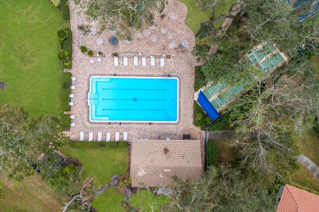 birds eye view of property