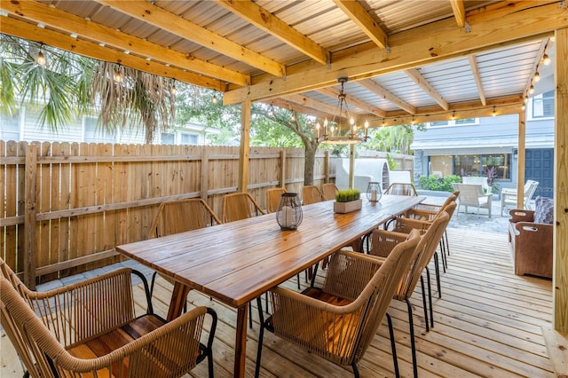 view of wooden deck