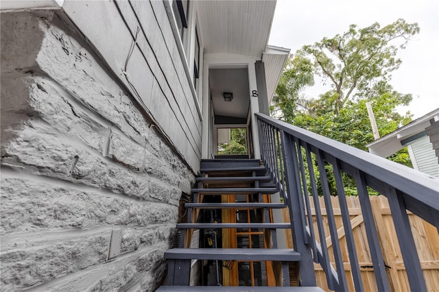 view of staircase