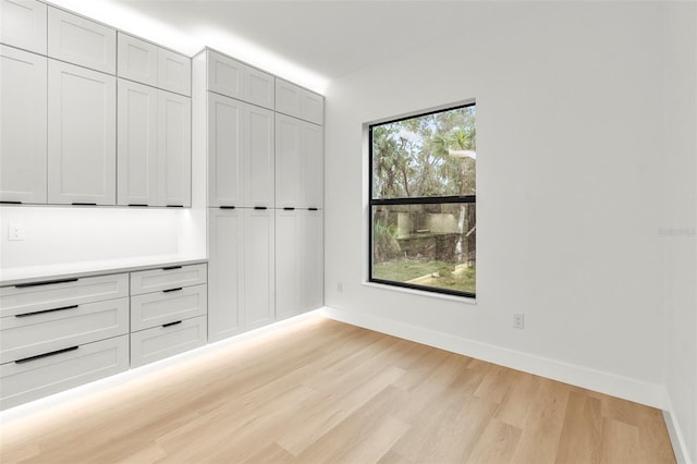 unfurnished bedroom featuring light hardwood / wood-style floors