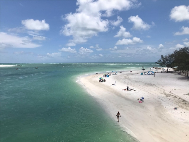 property view of water with a view of the beach