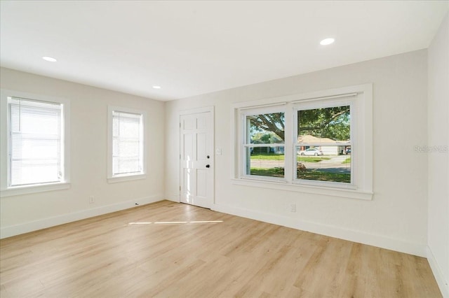 interior space with light wood-type flooring