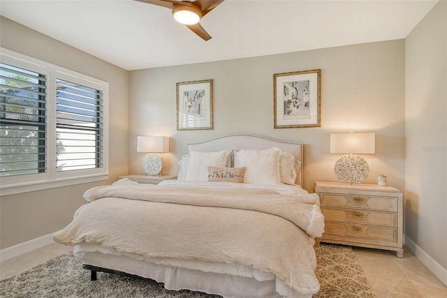 bedroom with ceiling fan