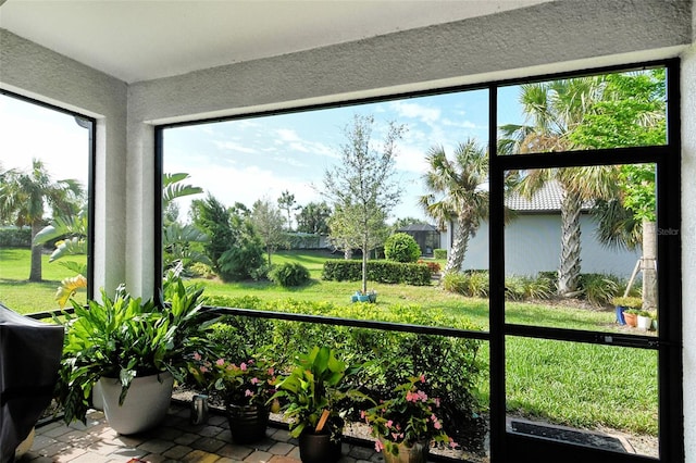 view of sunroom