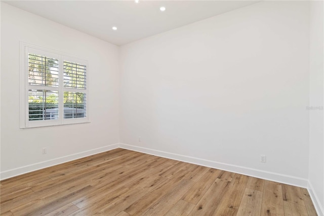 empty room featuring light hardwood / wood-style flooring