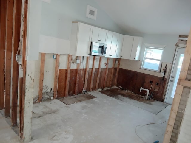 kitchen with white cabinetry