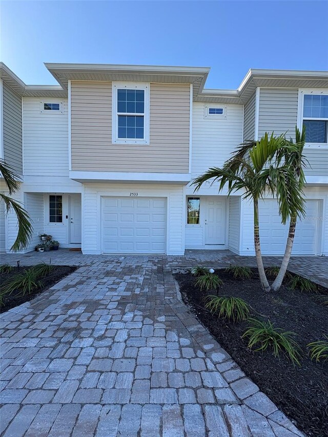 view of front of house featuring a garage