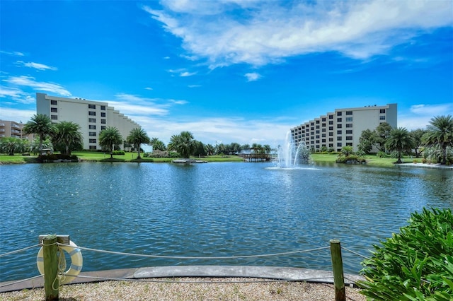 view of water feature