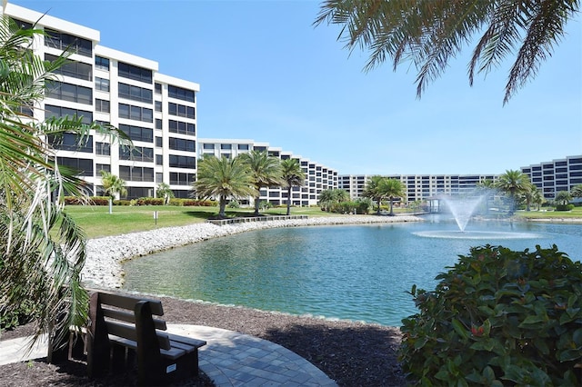 view of water feature