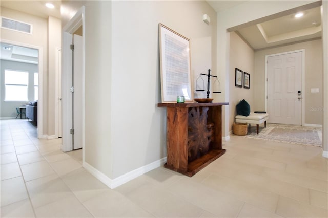 16926 Harvest Moon Way, Bradenton, FL 34211 - hall featuring baseboards and recessed lighting