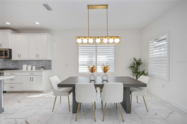 view of dining area