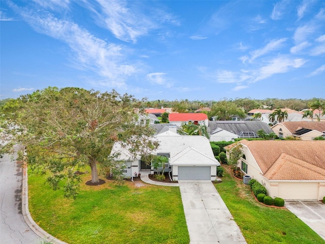 drone / aerial view with a residential view