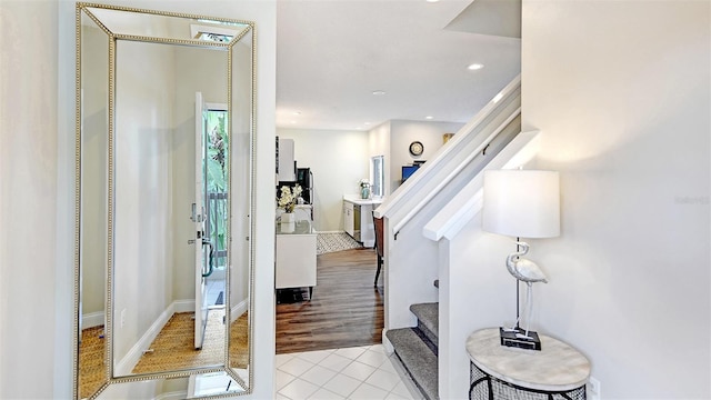 view of tiled entrance foyer