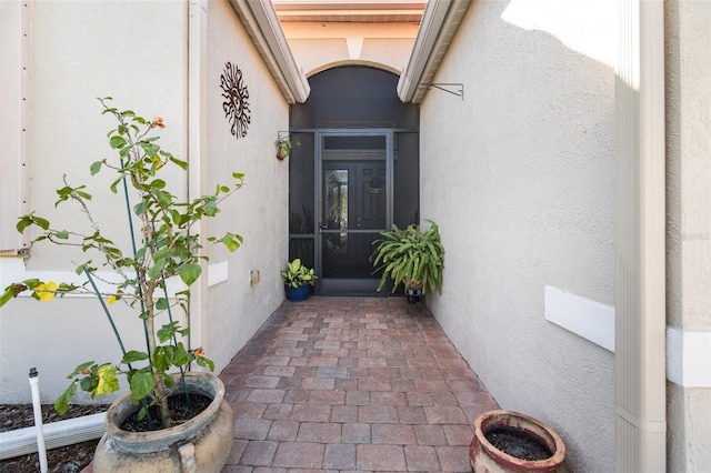 view of doorway to property