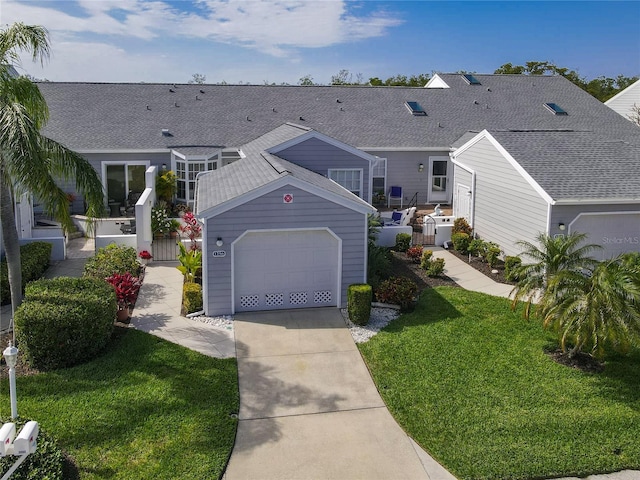 view of front of home with a front yard