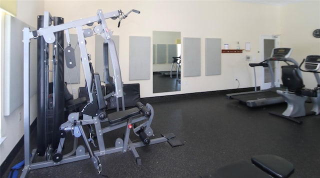 view of workout area