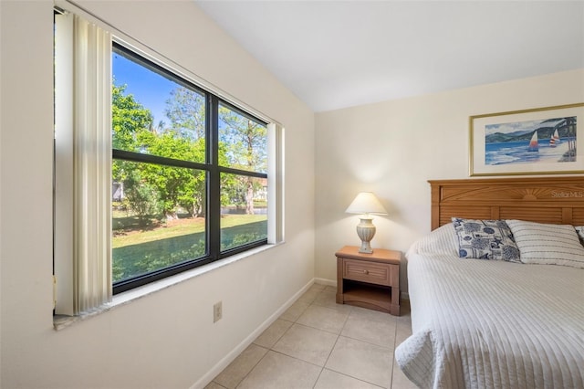 view of tiled bedroom