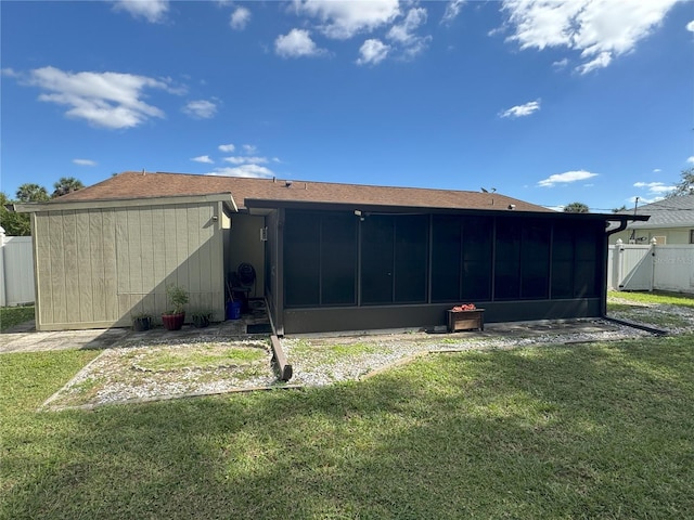 4121 Durant St, Port Charlotte, FL 33948 - back of property featuring a sunroom