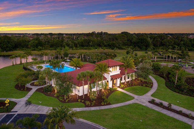 13627 American Prairie Pl, Lakewood Ranch, FL 34211 - view of subject property featuring a nearby body of water and a pool area