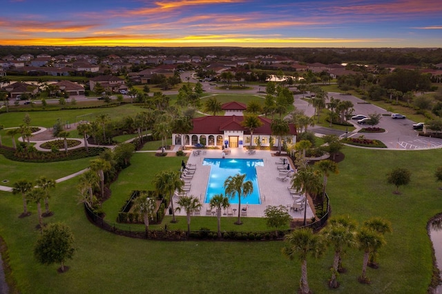 13627 American Prairie Pl, Lakewood Ranch, FL 34211 - bird's eye view of a pool
