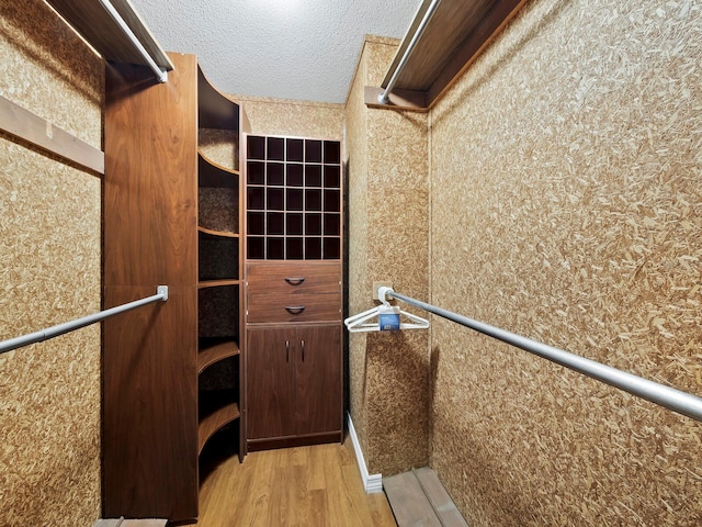 walk in closet featuring light wood-type flooring