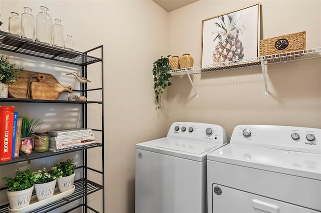 laundry room featuring washer and dryer