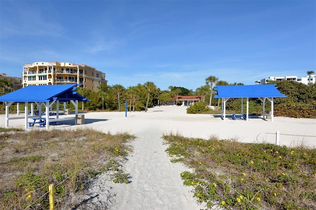 view of community featuring a gazebo