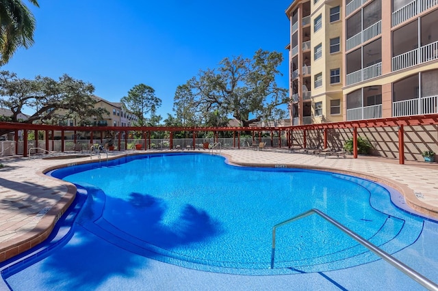 view of pool with a patio area