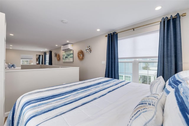 719 Douglas Ave, Dunedin, FL 34698 - bedroom featuring recessed lighting and a wall unit AC