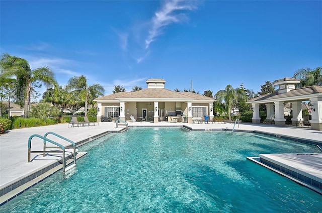 view of pool with a patio area