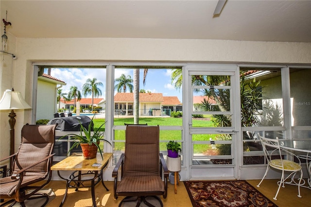 view of sunroom / solarium