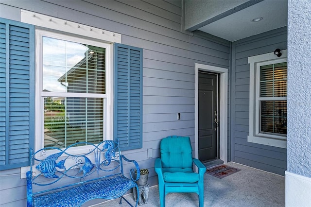 view of patio with a porch