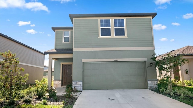 view of front of home featuring a garage