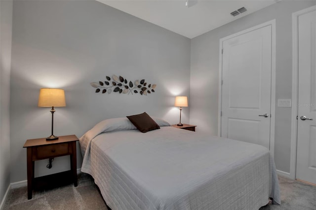 view of carpeted bedroom