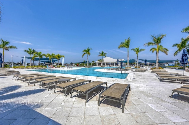 view of pool with a patio