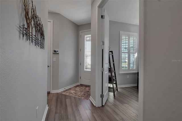 foyer featuring light hardwood / wood-style floors