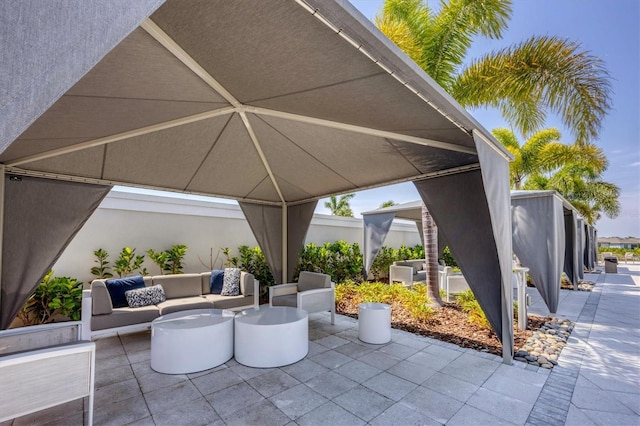 view of patio / terrace with an outdoor living space