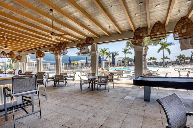 view of patio / terrace featuring a community pool