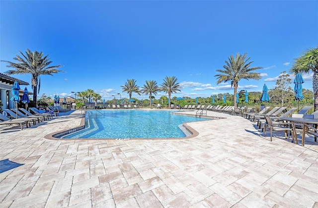 view of pool with a patio